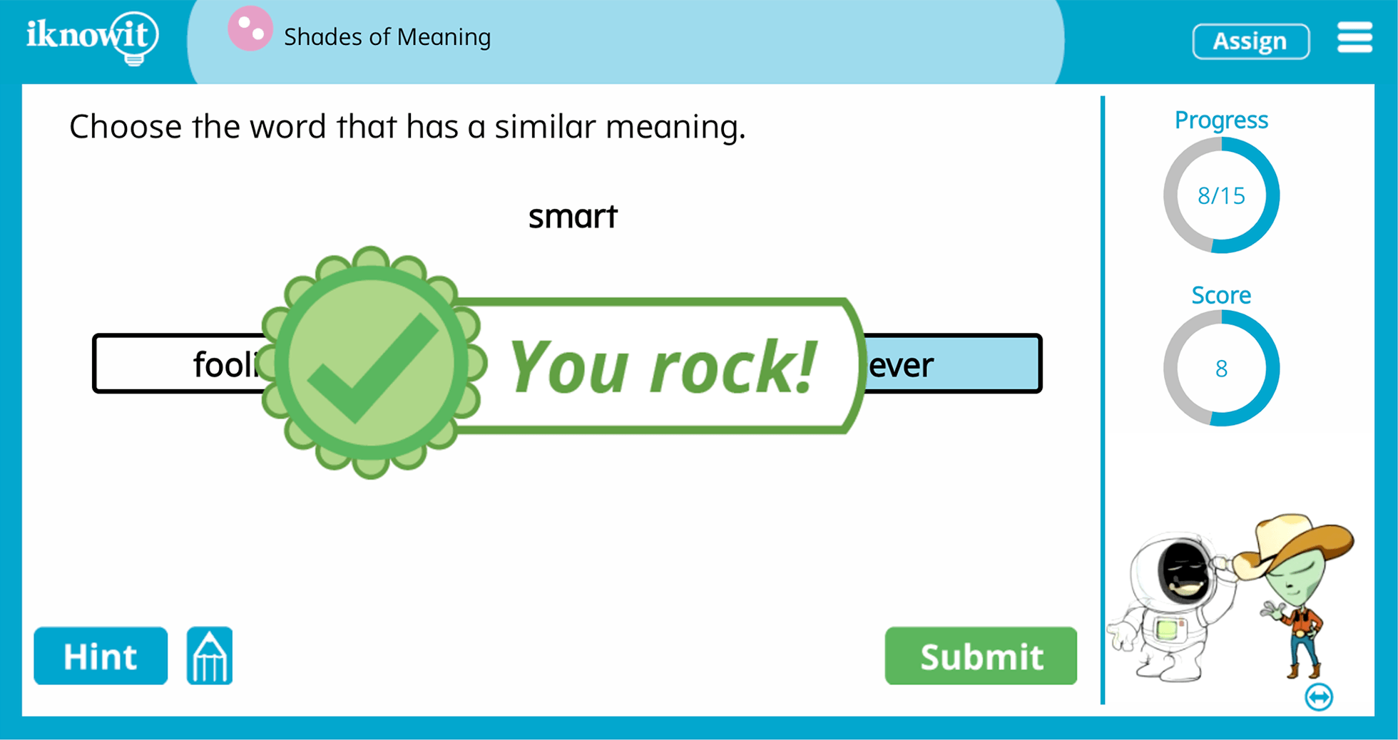 2nd Grade Shades of Meaning Synonyms Verbs Adjectives Practice Interactive Lesson