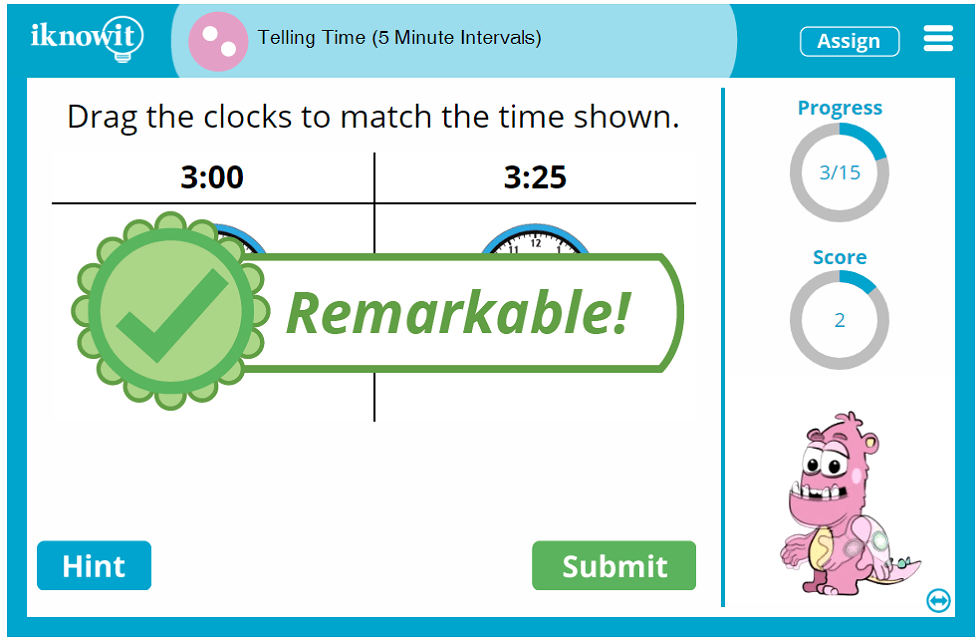 Second Grade Reading Analog Clocks to Five Minutes Lesson