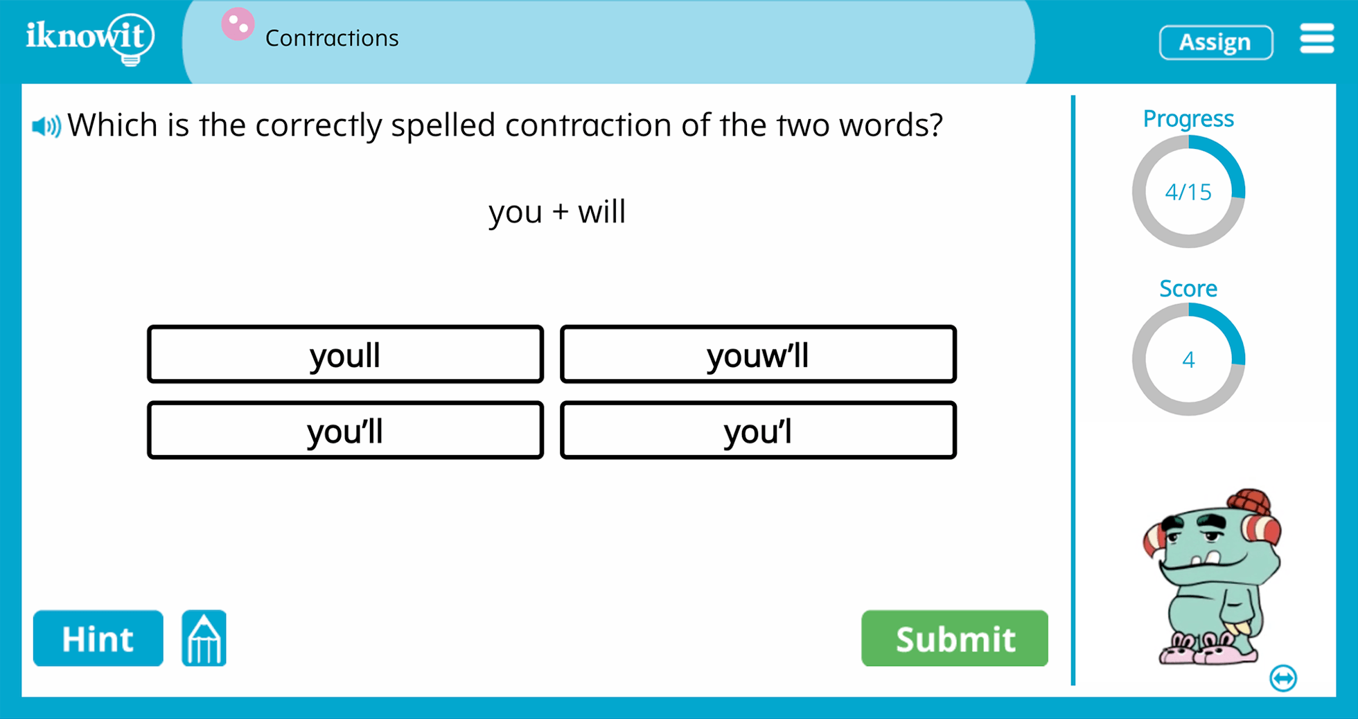 2nd Grade Contractions Online Learning Lesson