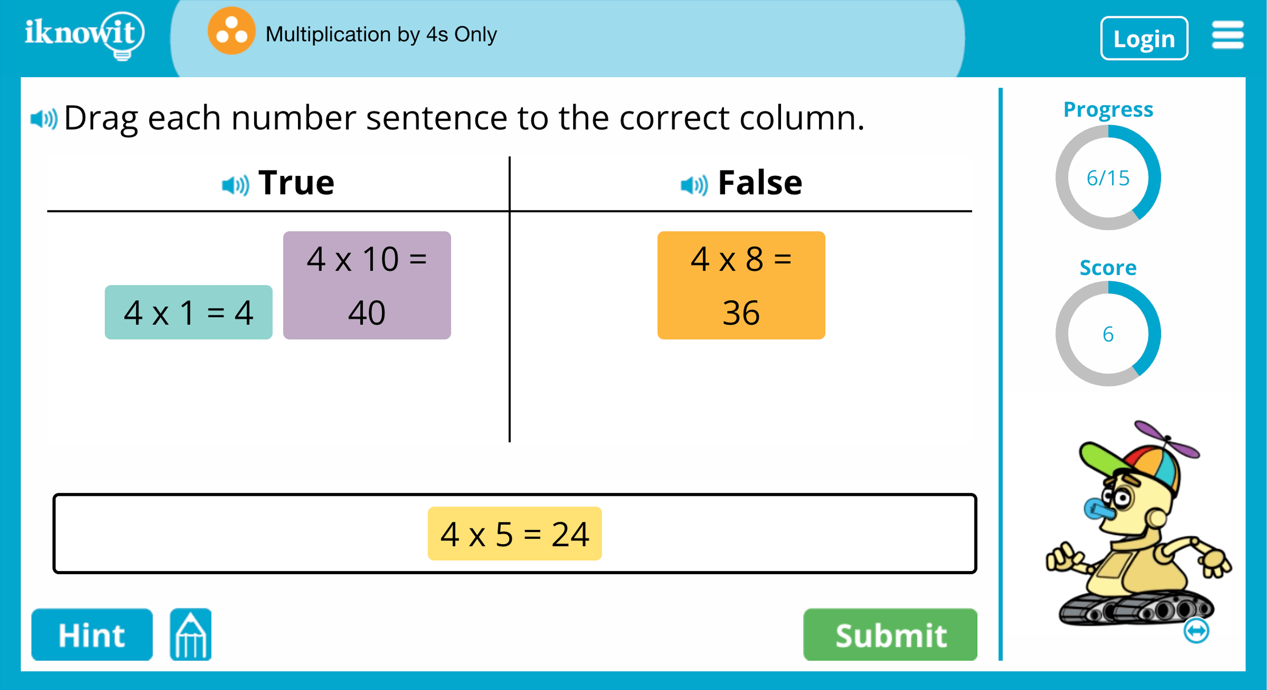 Third Grade multiplication By 4s Practice Interactive Lesson