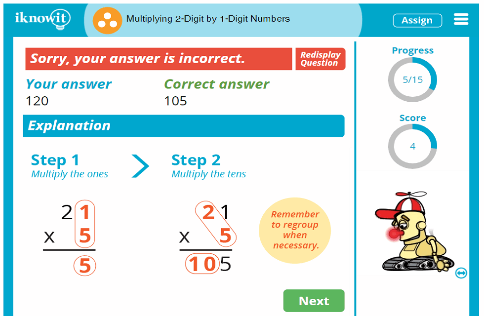 3rd Grade Multiplication 2-Digit by 1-Digit Numbers Activity