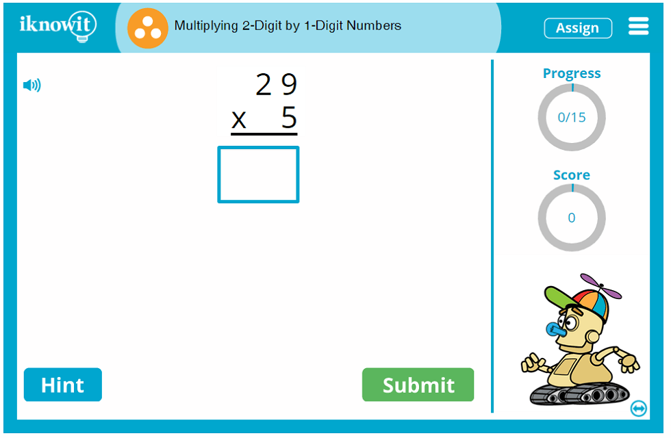 Math Game: Multiply 2-Digit by 1-Digit Numbers