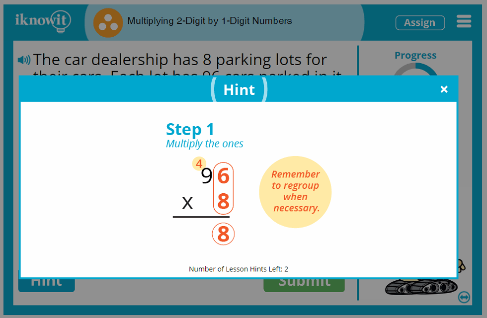 3rd Grade Multiplication 2-Digit by 1-Digit Numbers Lesson