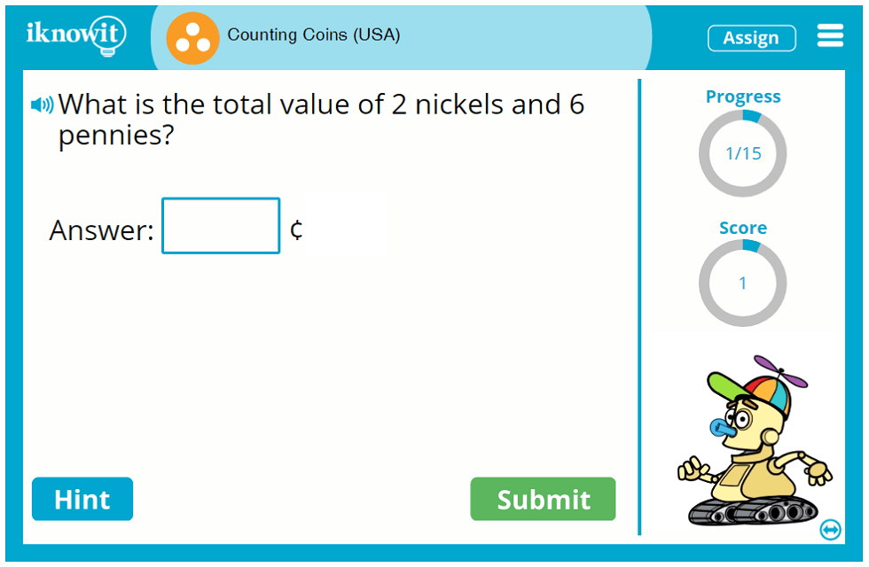 Third Grade Adding US Coin Values upto 2 Dollars Activity