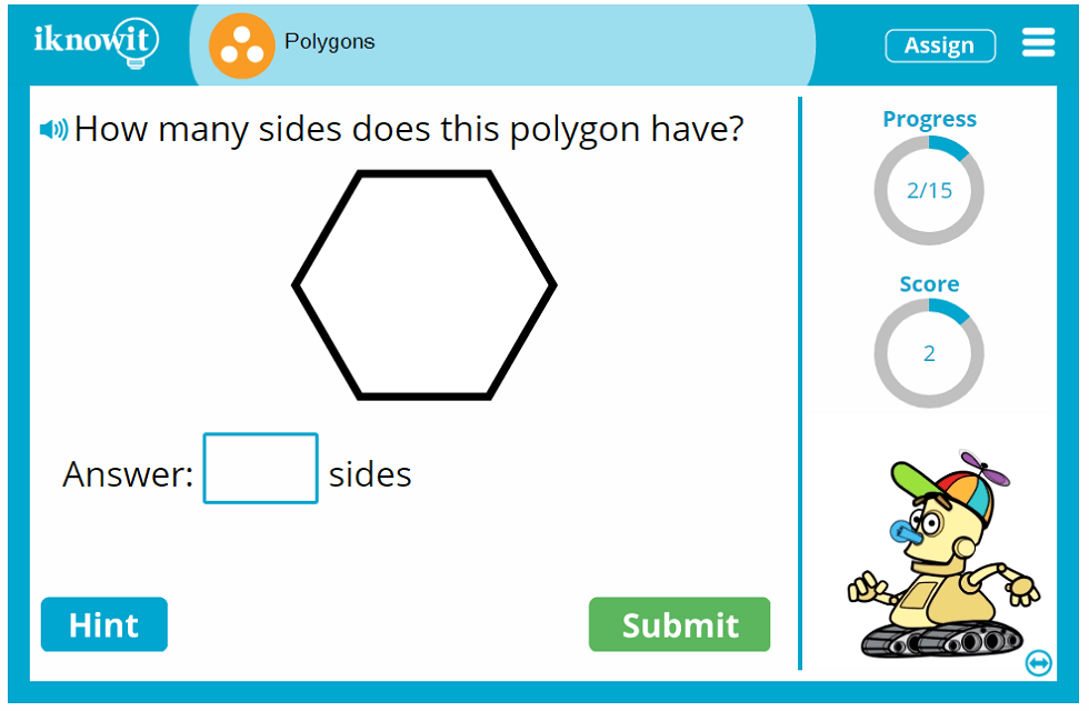 Interactive Math Lesson Polygons