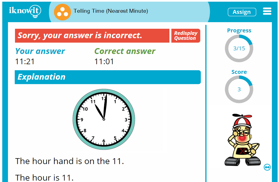 3rd Grade Telling Time to the Nearest Minute Activity