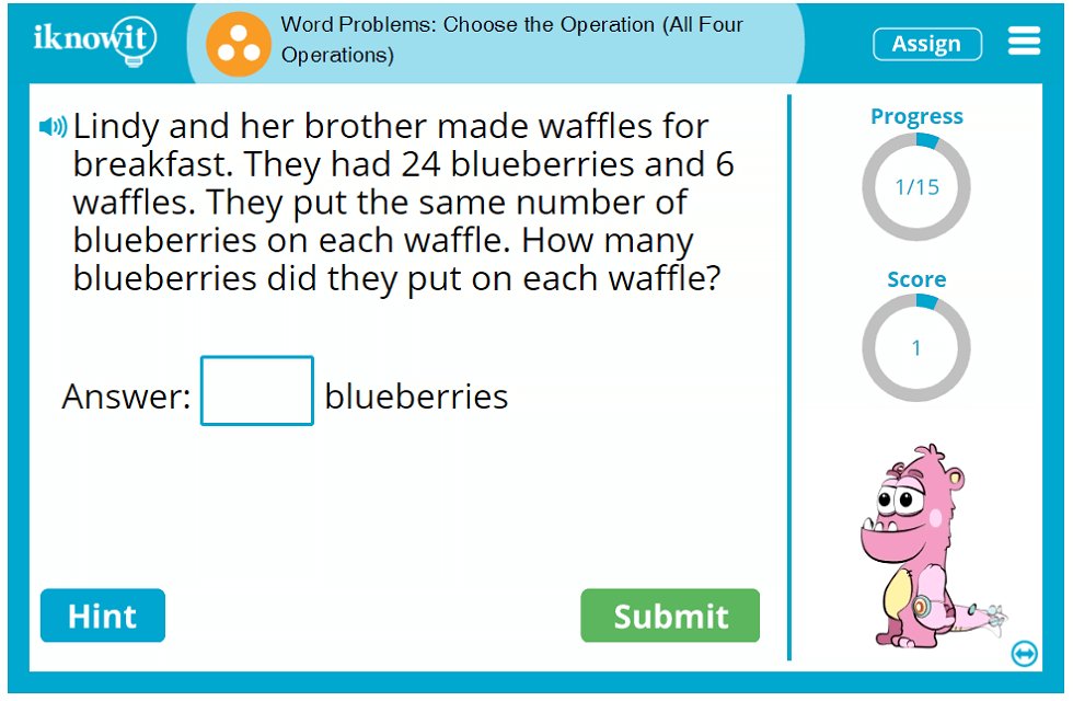 Third Grade Word Problem Add Subtract Multiply Divide Game