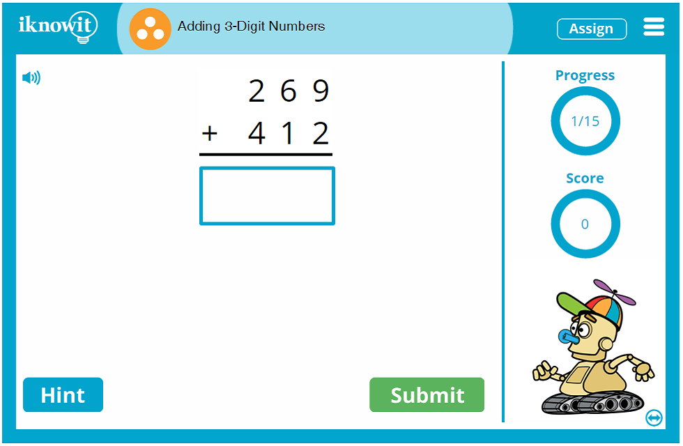 3rd Grade Adding 3 Digit Numbers Game