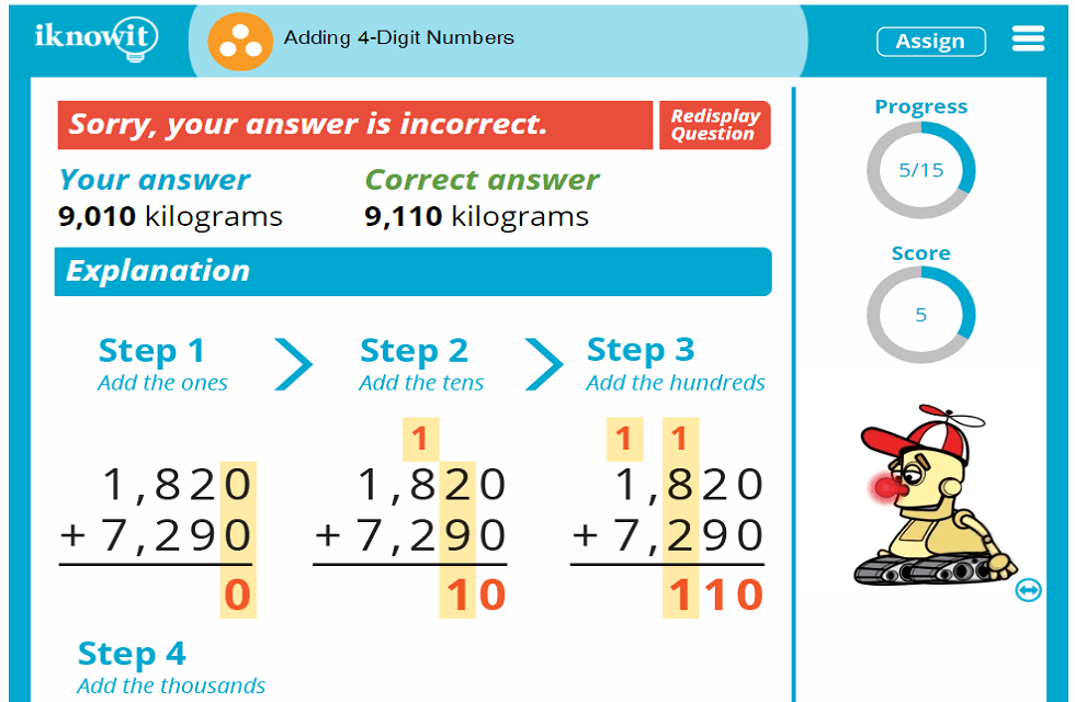 3rd Grade Adding 4-Digit Numbers Addition Activity