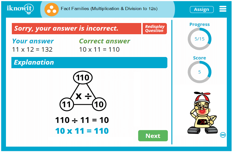 3rd Grade Fact Families Multiplication and Division to 12s Activity