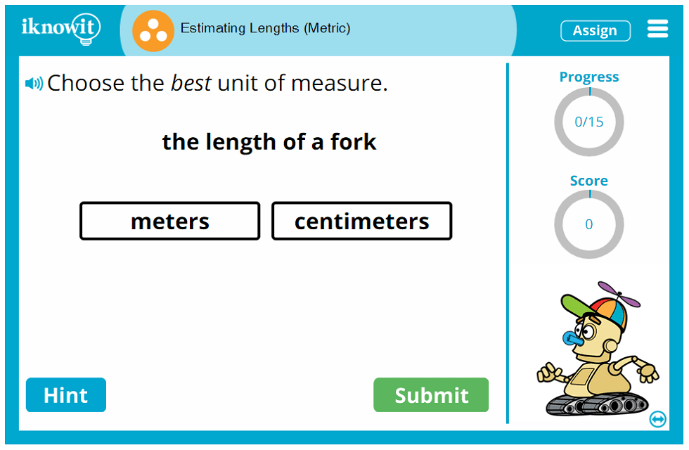 Third Grade Estimate Length Metric Meters Centimeters Millimeters Kilometers Game