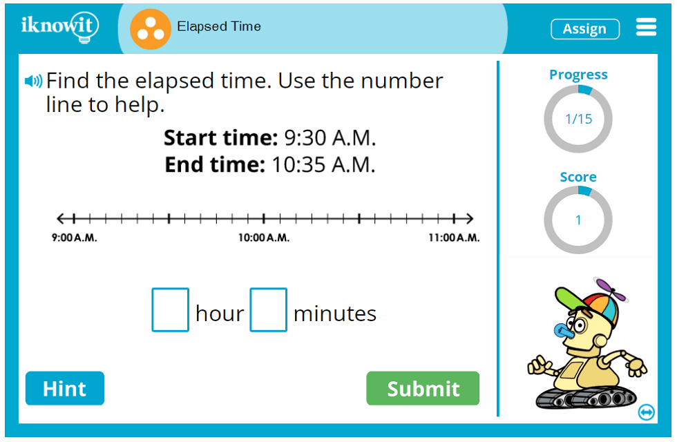 Third Grade Caltulate and Determine Elapsed Time Activity