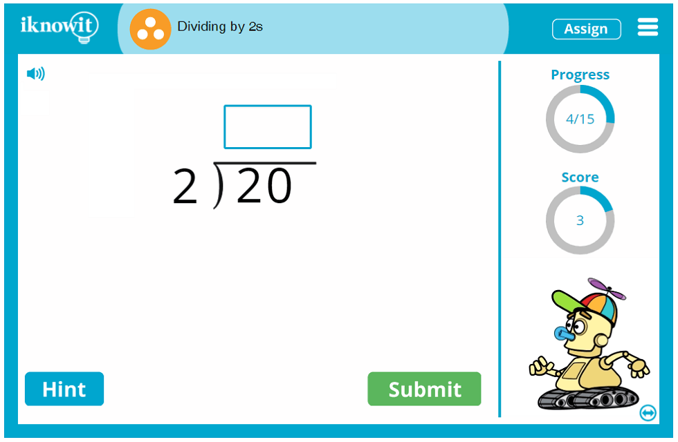 Third Grade Learning to Divide by Two Activity