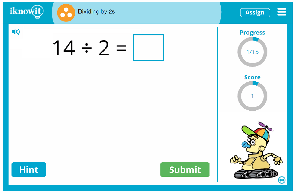 3rd Grade Dividing by 2s Practice Game