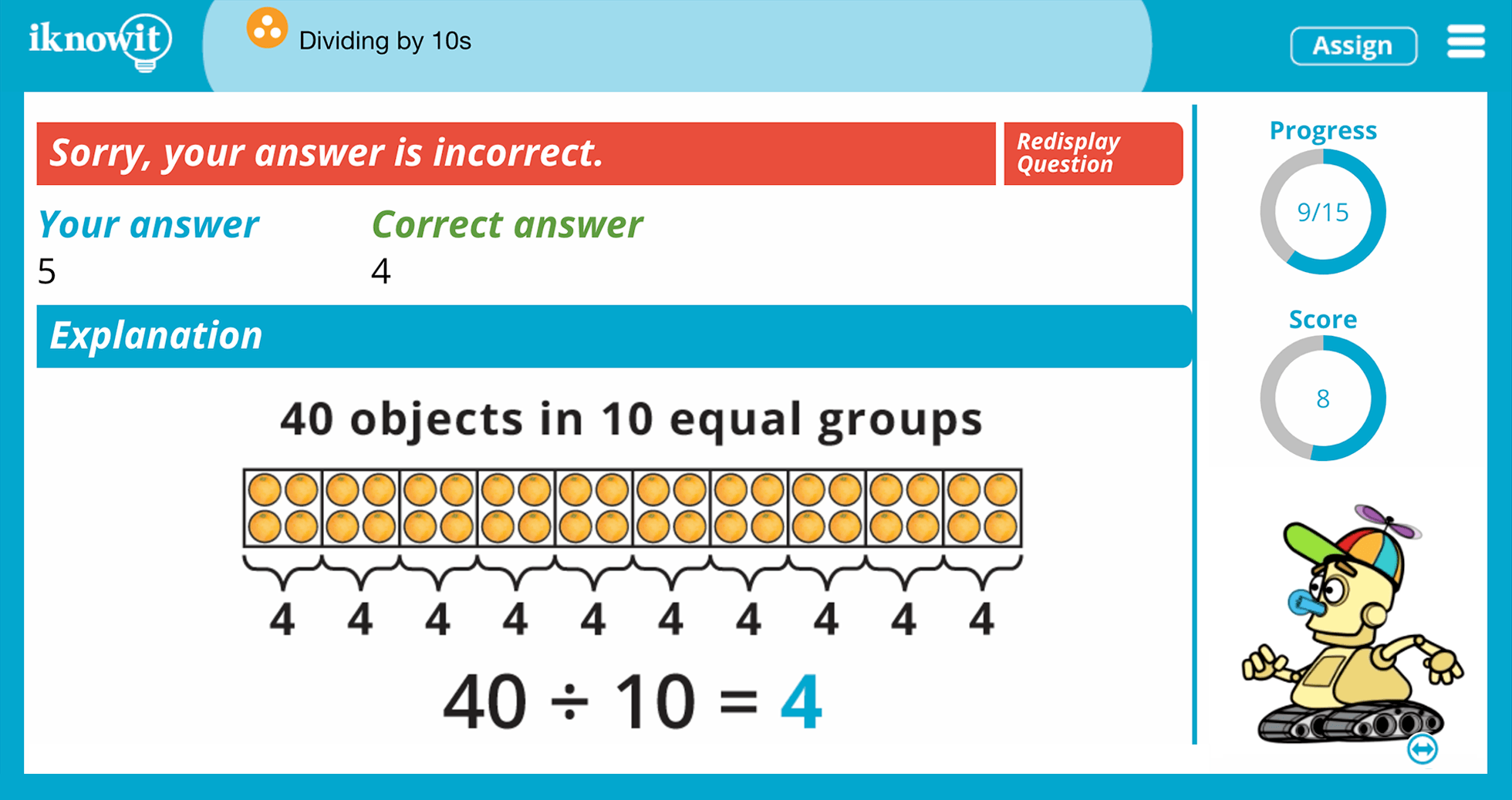 3rd Grade Dividing By 10s Online Learning Game
