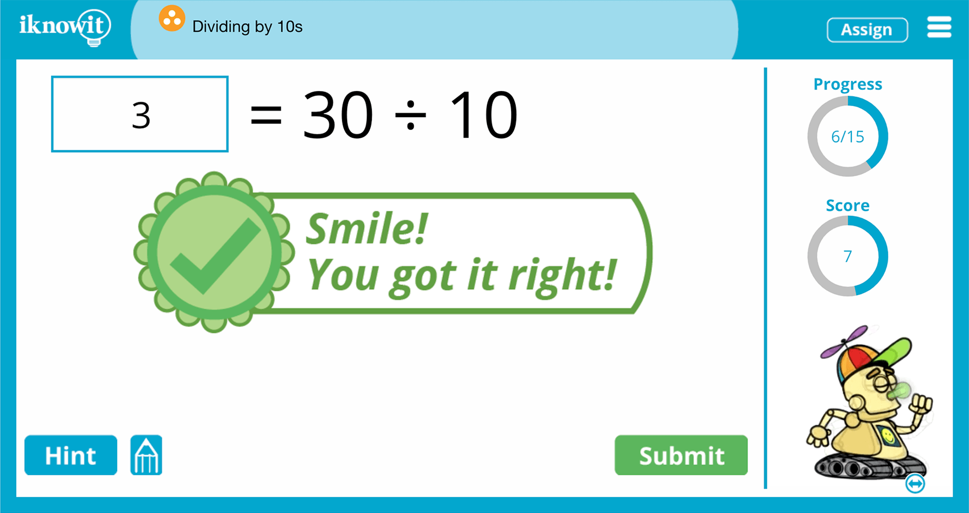 3rd Grade Dividing By 10s Online Learning Lesson