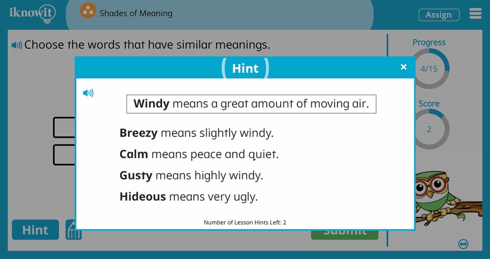 Third Grade shades Of Meaning Synonyms Practice Interactive Activity