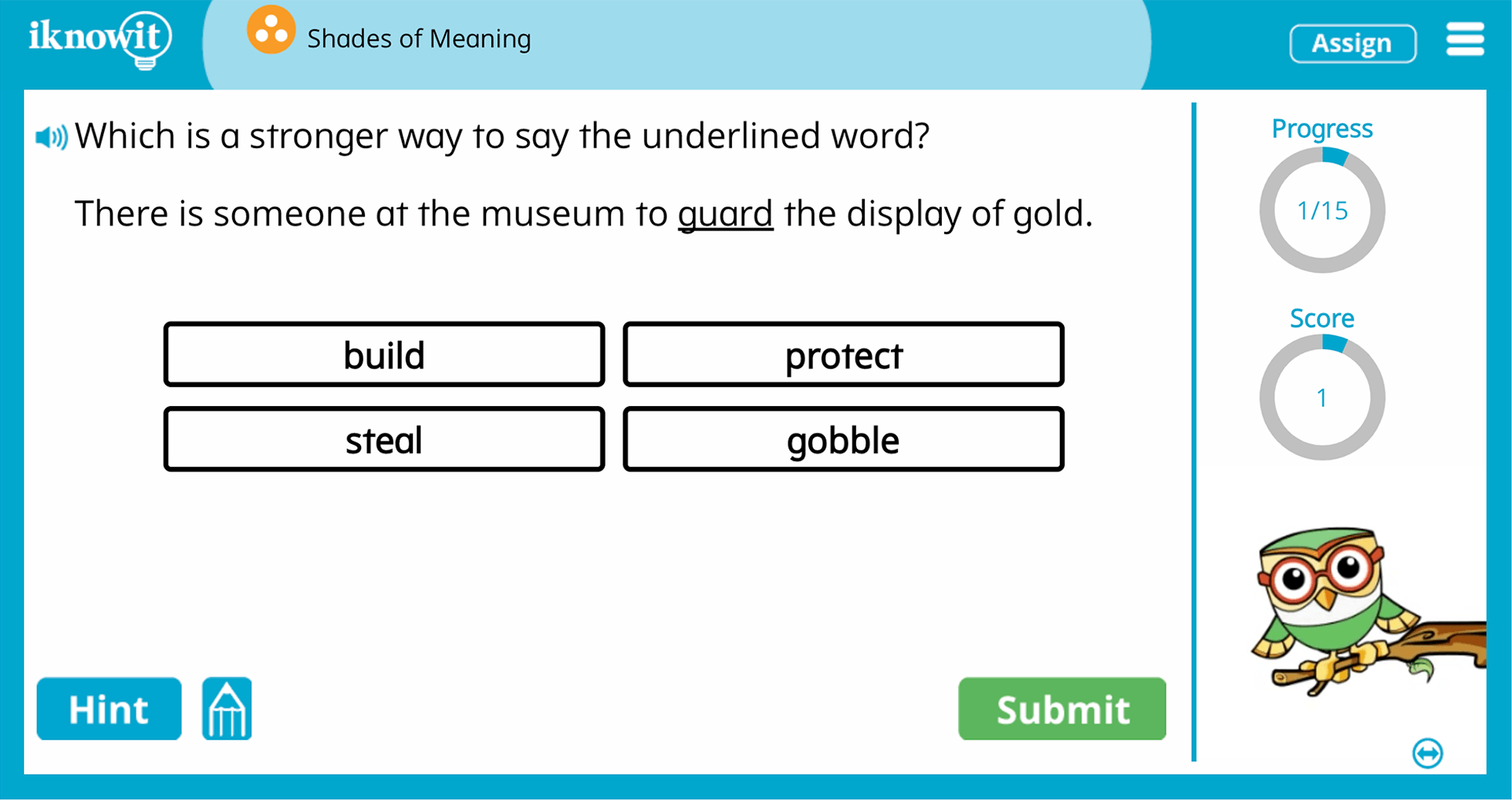 Third Grade shades Of Meaning Synonyms Practice Interactive Game