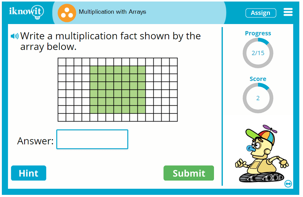 Third Grade Multiply using Arrays Activity