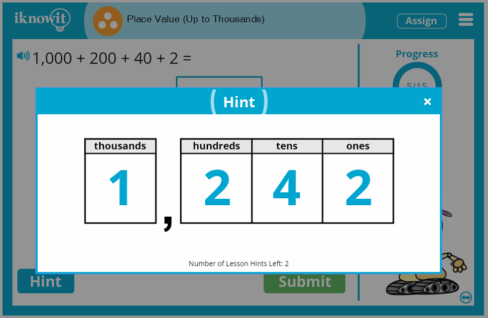 3rd Grade Place Value Thousands Lesson