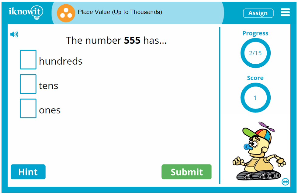 Third Grade Thousands Place Value Game