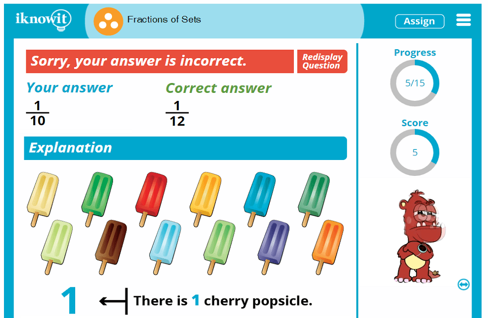 3rd Grade Learning Fractions of Sets Activity