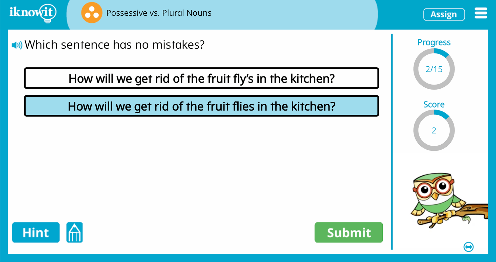 Third Grade Possessive vs Plural Nouns Online Learning Lesson
