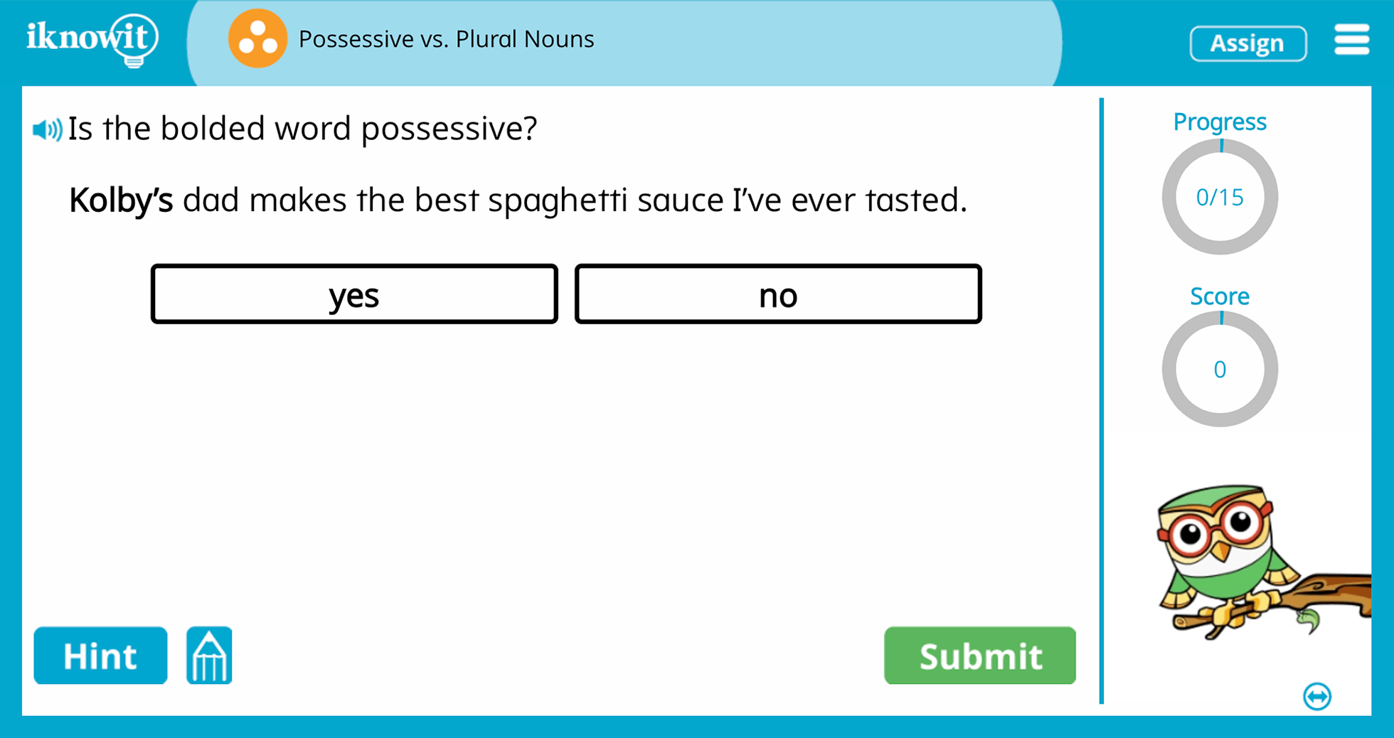 3rd Grade Possessive vs Plural Nouns Practice Interactive Activity