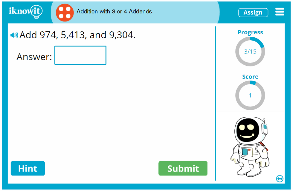 Fourth Grade Adding 3 or 4 Numbers Sum Activity