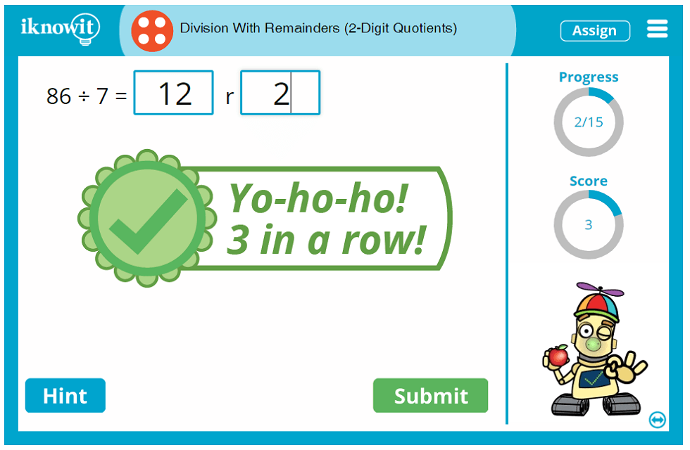 Fourth Grade Dividing Practice Two Digit Quotients and Remainders Lesson