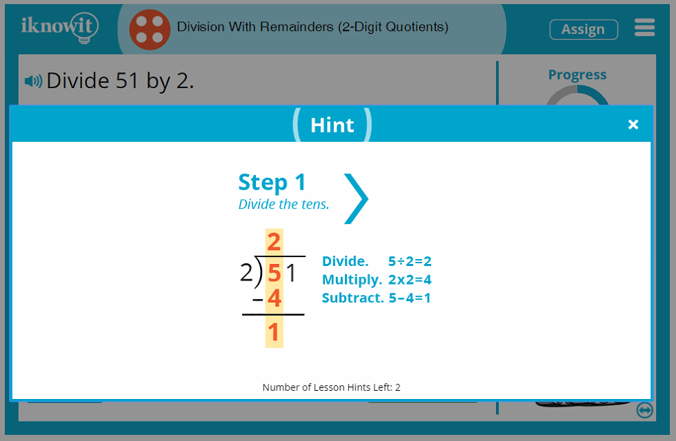 4th Grade Division with Remainders and 2 Digit Quotients Lesson