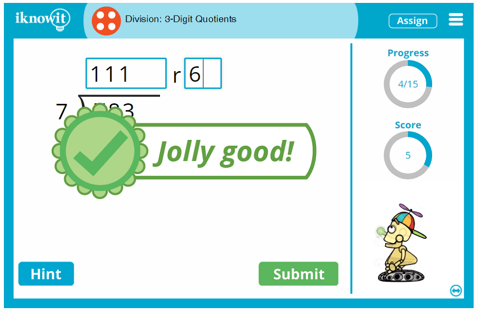 Fourth Grade Divide Numbers with Three Digit Dividends and Answers Lesson