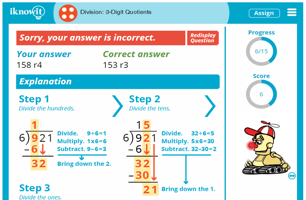 4th Grade Division Practice 3-Digit Dividends and Quotients Activity