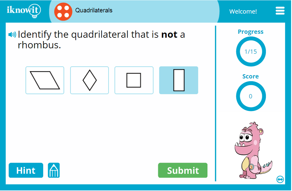 Fourth Grade Comparing Squares Rectangles Parallelograms Activity