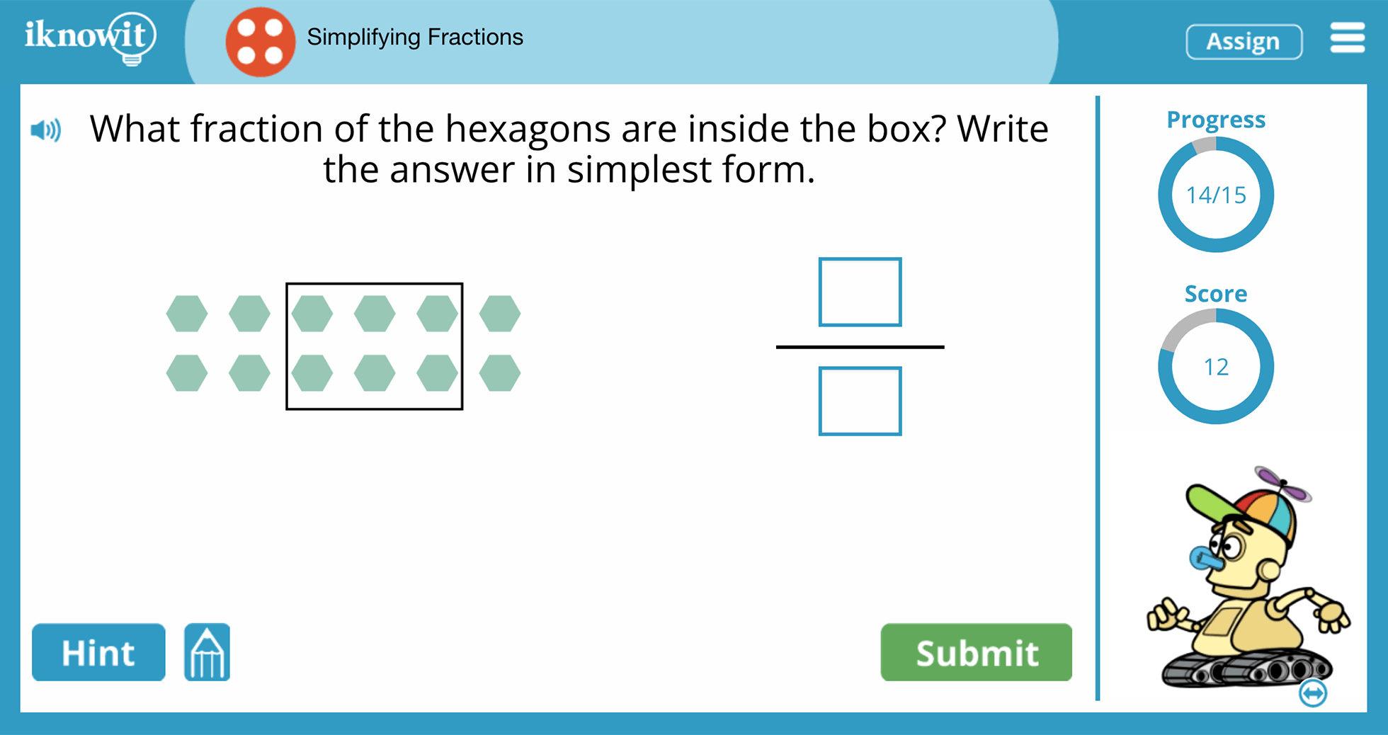 Fourth Grade Simplify Reduce Fractions Practice Interactive Lesson