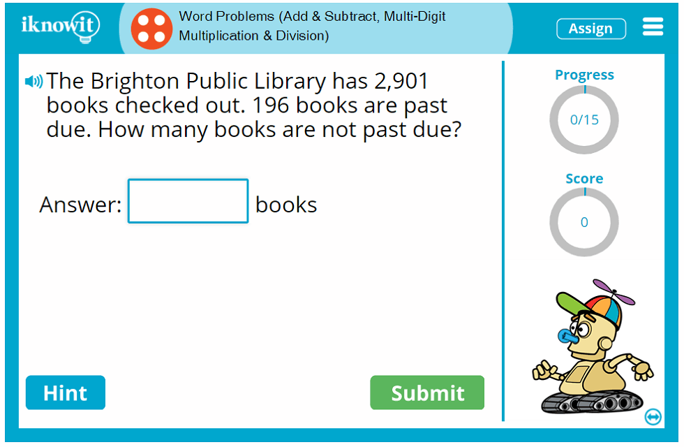 Fourth Grade Word Problem Practice All Four Operations Activity