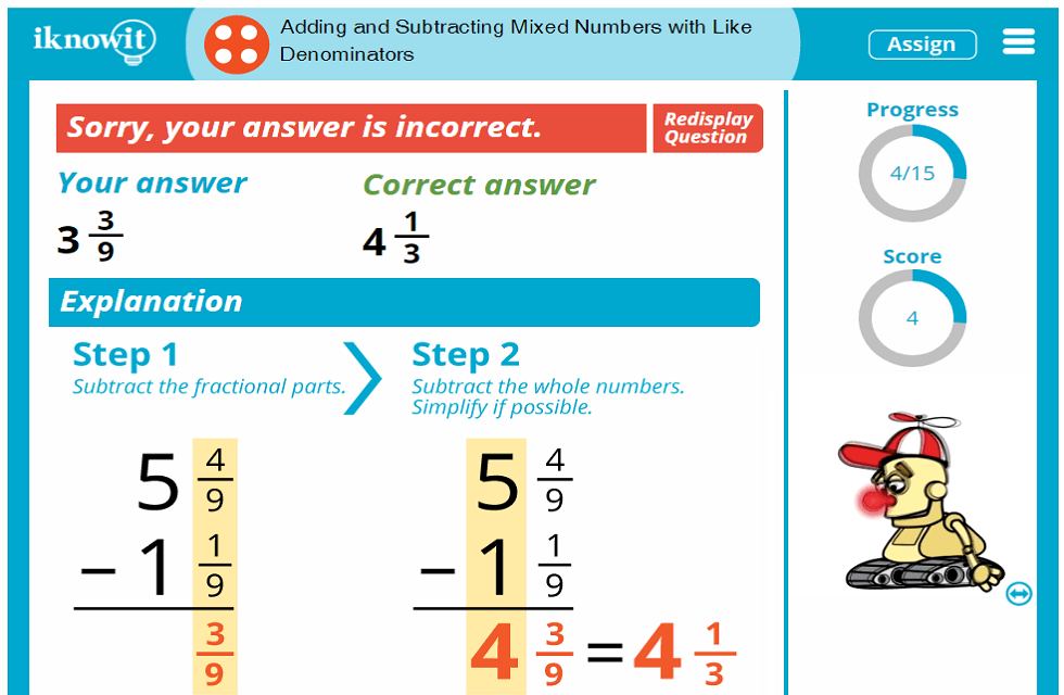 4th Grade Adding and Subtracting Mixed Numbers with Like Denominators Activity