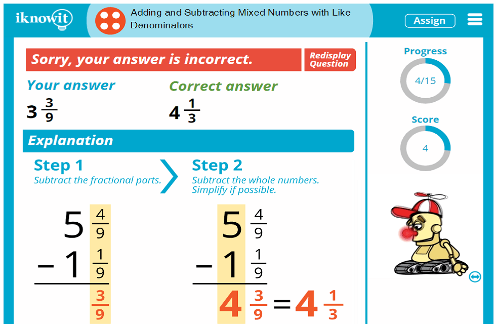 Interactive Math Lesson Adding And Subtracting Mixed Numbers With 