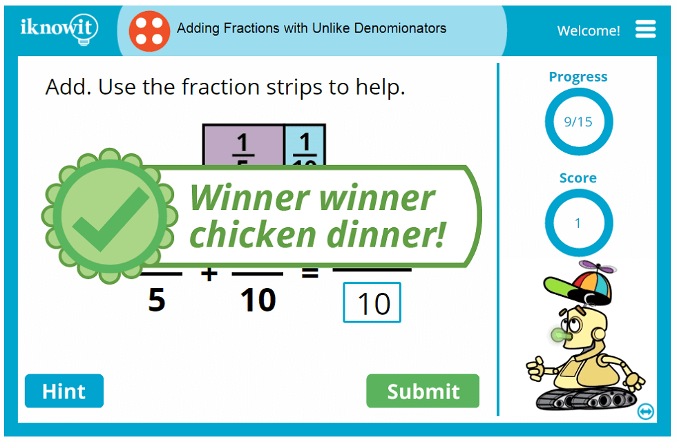 Fourth Grade Combining Fractions with Different Denominators Lesson