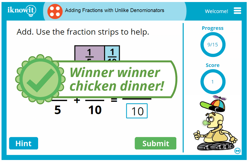 Interactive Math Lesson Adding Fractions With Unlike Denominators