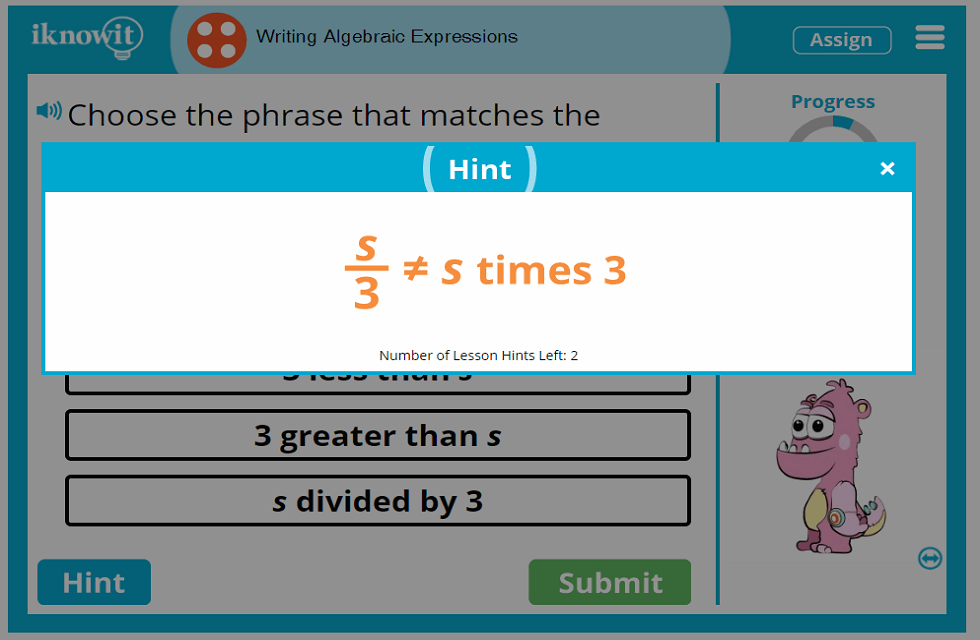 4th Grade Writing Algebraic Expressions Lesson