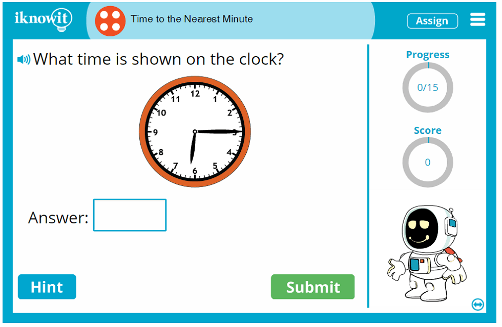 Interactive Math Lesson Time To The Nearest Minute