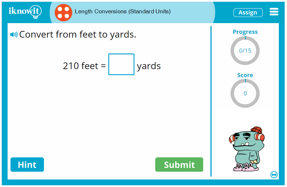 Fourth Grade Converting Lengths Feet Yards Inches Activity