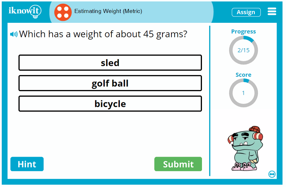 Fourth Grade Estimate Weights Grams Milligrams Kilograms Activity