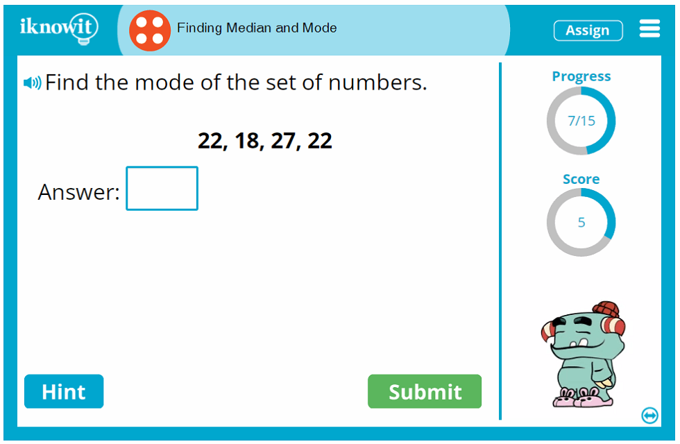 Fourth Grade Calculate Median and Mode of Group of Numbers Activity