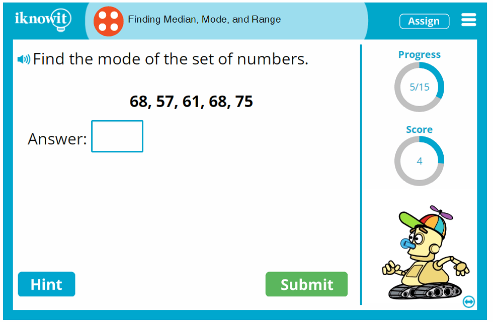 Fourth Grade Calculate Median Mode and Range of Number Set Lesson