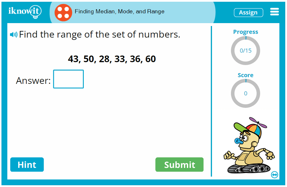 4th Grade Finding Median Mode and Range Game