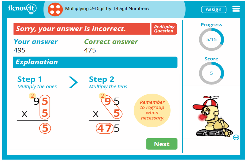 4th Grade Multiplying 2-Digit by 1-Digit Numbers Activity