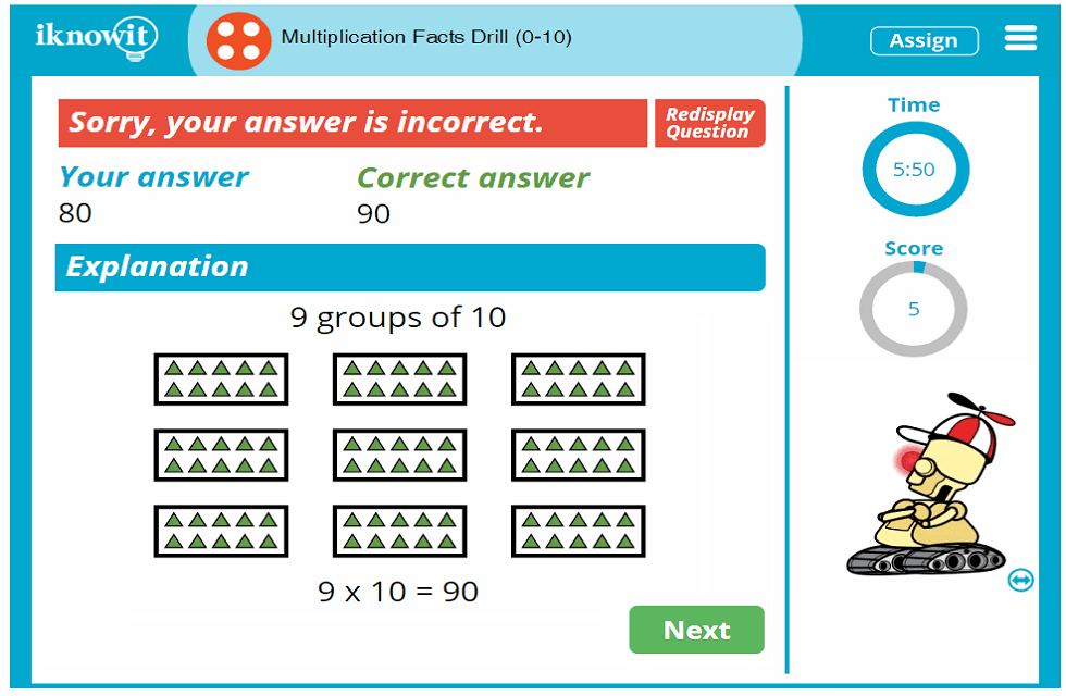 4th Grade Multiplication Facts Speed Drill Activity