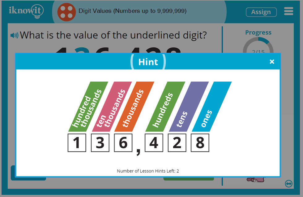 4th Grade Place Value Digit Values up to 9,999,999 Lesson